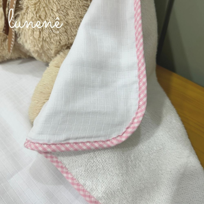 Toalha de Banho Forrada com Fralda Jardim Encantado 200 Fios 4587