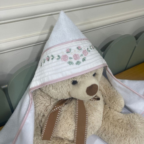 Toalha de Banho Forrada com Fralda Lunenê Baby 4516