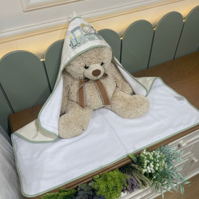 Toalha de Banho Forrada com Fralda Trenzinho Baby 200 Fios 4501