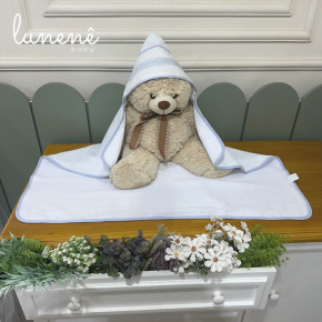 Toalha de Banho Lunenê Baby Azul 200 Fios