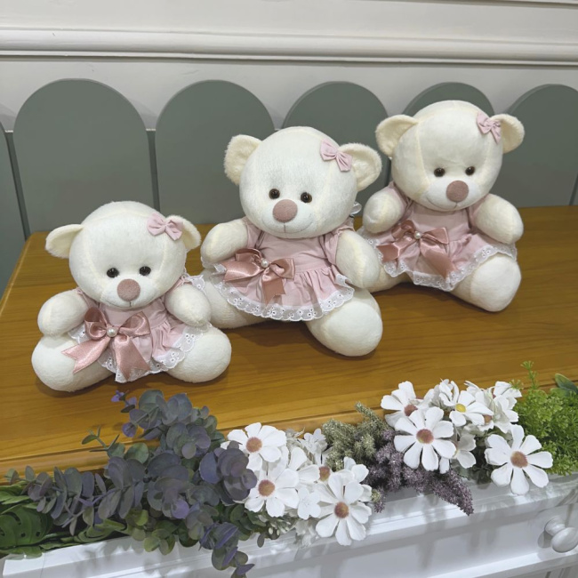 Trio de Ursinhas Lunenê Baby Rose