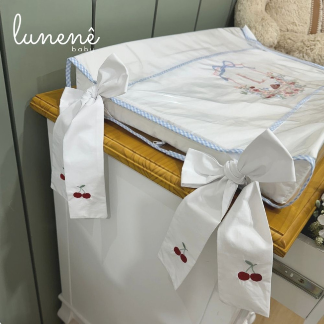 Trocador Anatômico Azul Xadrez 200 Fios 4599