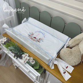 Trocador Anatômico Azul Xadrez 200 Fios 4599