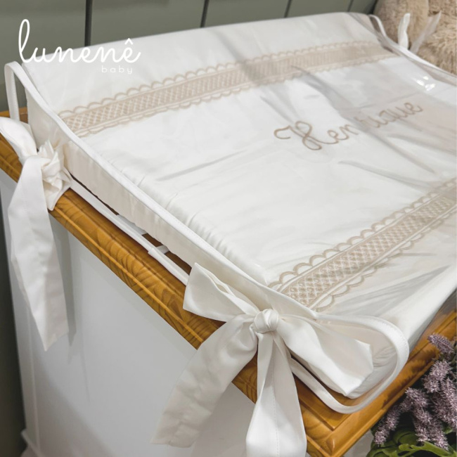 Trocador Anatômico Lunenê Baby Castelli Caqui 400 Fios 4579