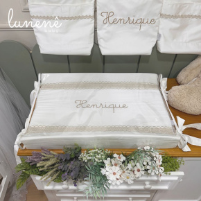 Trocador Anatômico Lunenê Baby Castelli Caqui 400 Fios 4579