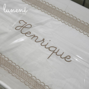 Trocador Anatômico Lunenê Baby Castelli Caqui 400 Fios 4579