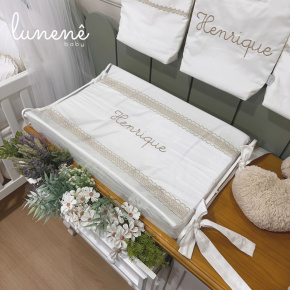 Trocador Anatômico Lunenê Baby Castelli Caqui 400 Fios 4579