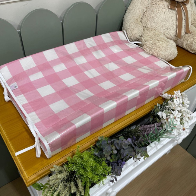 Trocador Anatômico Lunenê Baby Xadrez Rosa 9000