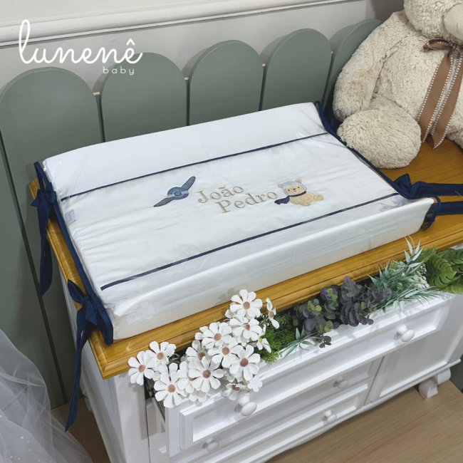 Trocador Anatômico Personale Baby 400 Fios Ursinho Aviador 4577