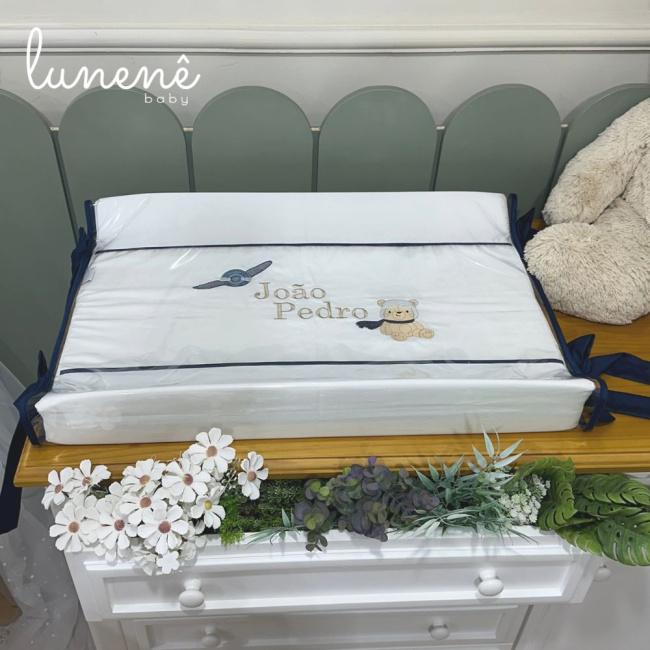 Trocador Anatômico Personale Baby 400 Fios Ursinho Aviador 4577