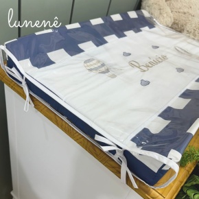 Trocador Anatômico Personalizado Balão Marinho Xadrez 200 Fios 4493