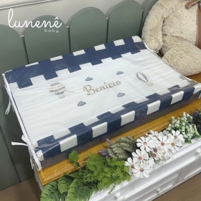 Trocador Anatômico Personalizado Balão Marinho Xadrez 200 Fios 4493