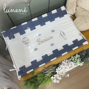 Trocador Anatômico Personalizado Balão Marinho Xadrez 200 Fios 4493