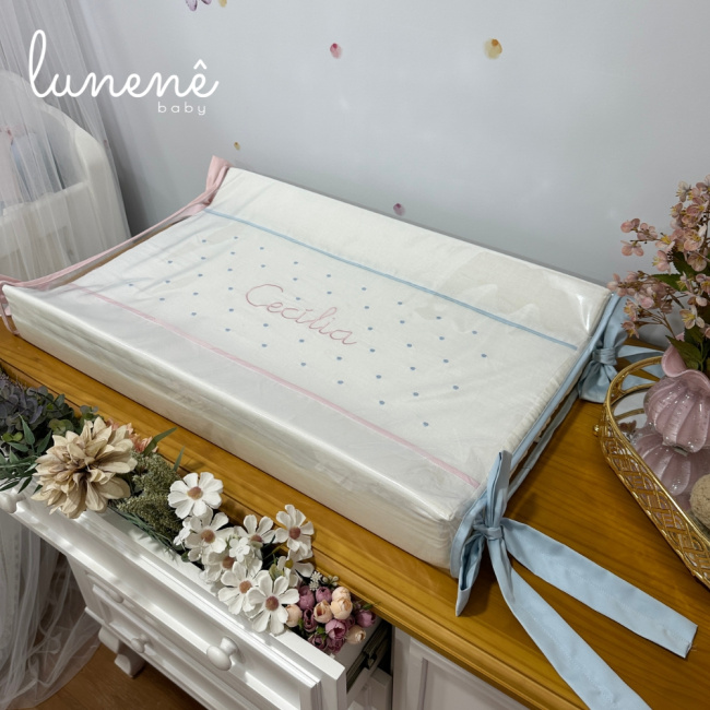 Trocador Anatômico Personalizado Laços de Cecília 400 Fios 4683