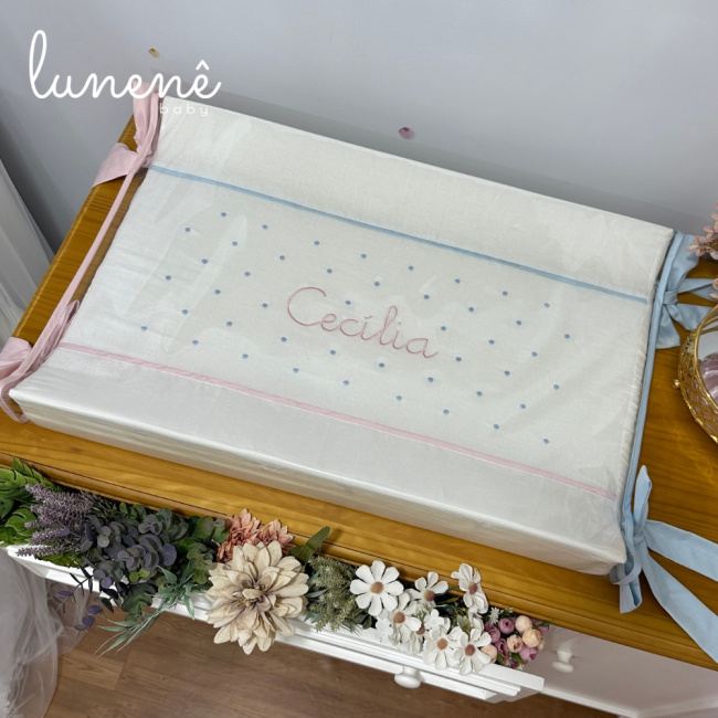 Trocador Anatômico Personalizado Laços de Cecília 400 Fios 4683