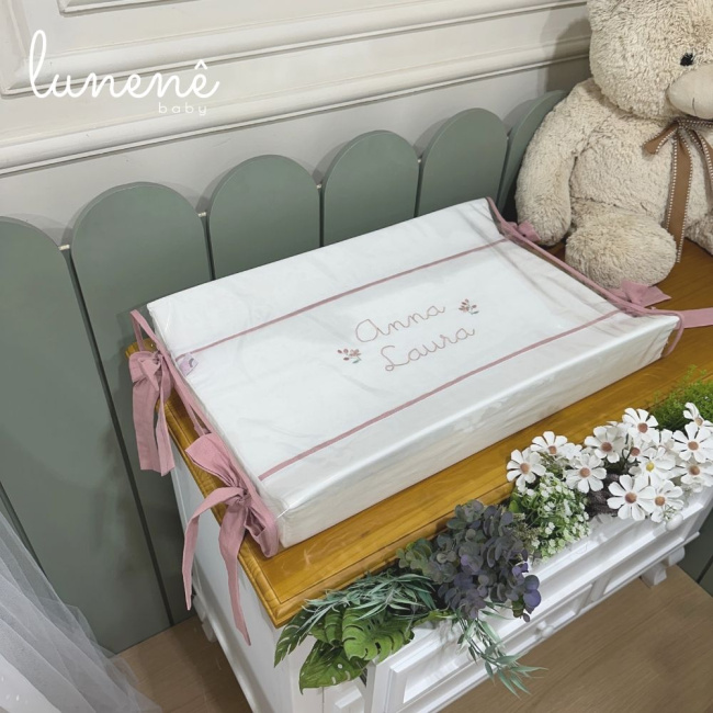 Trocador Anatômico Personalizado Piquezinho Floral 400 Fios 4528