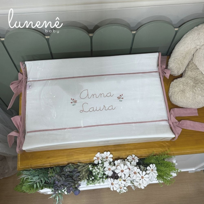 Trocador Anatômico Personalizado Piquezinho Floral 400 Fios 4528