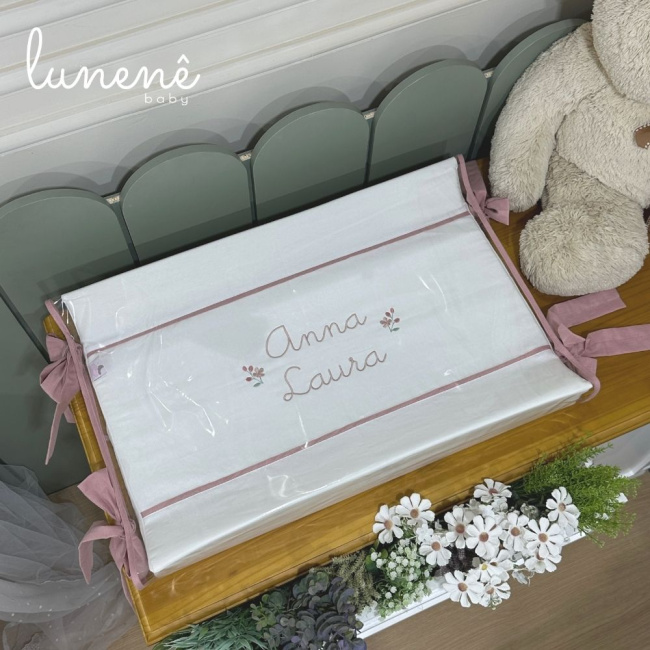 Trocador Anatômico Personalizado Piquezinho Floral 400 Fios 4528