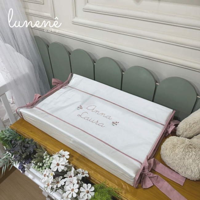 Trocador Anatômico Personalizado Piquezinho Floral 400 Fios 4528