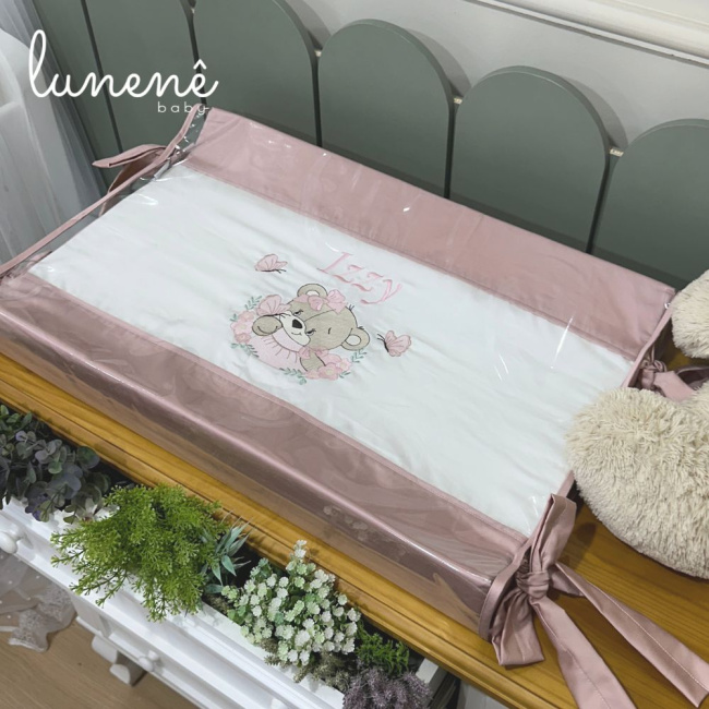 Trocador Anatômico Personalizado Ursinha Izzy 400 Fios 4602