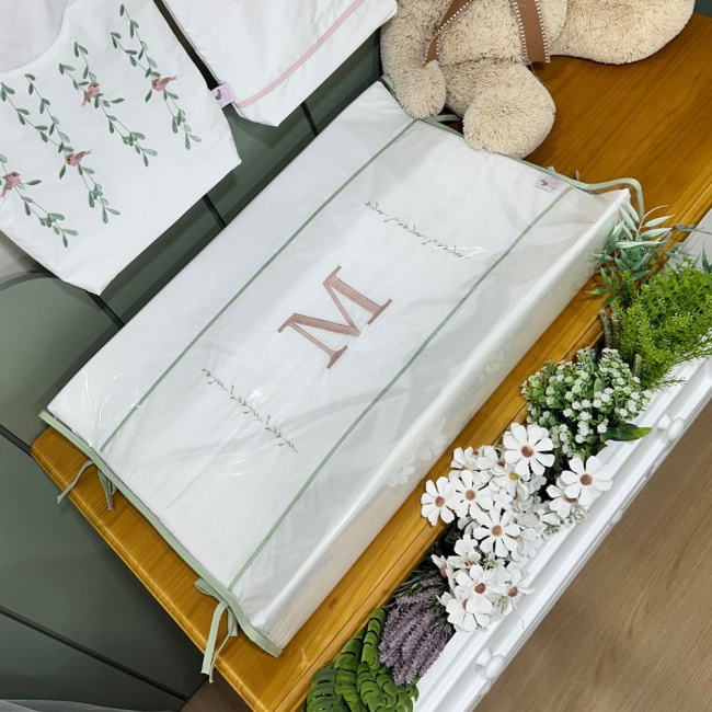 Trocador Luxo Lunenê Baby com Inicial M 9098