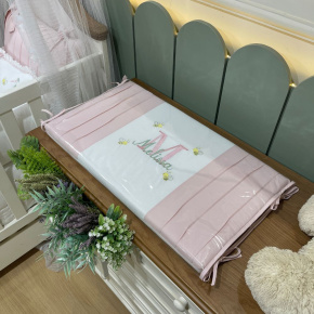 Trocador Luxo Ramo de Flores 68cm x 36 cm com o Nome Melissa