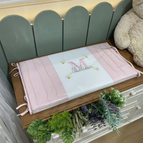 Trocador Luxo Ramo de Flores 68cm x 36 cm com o Nome Melissa