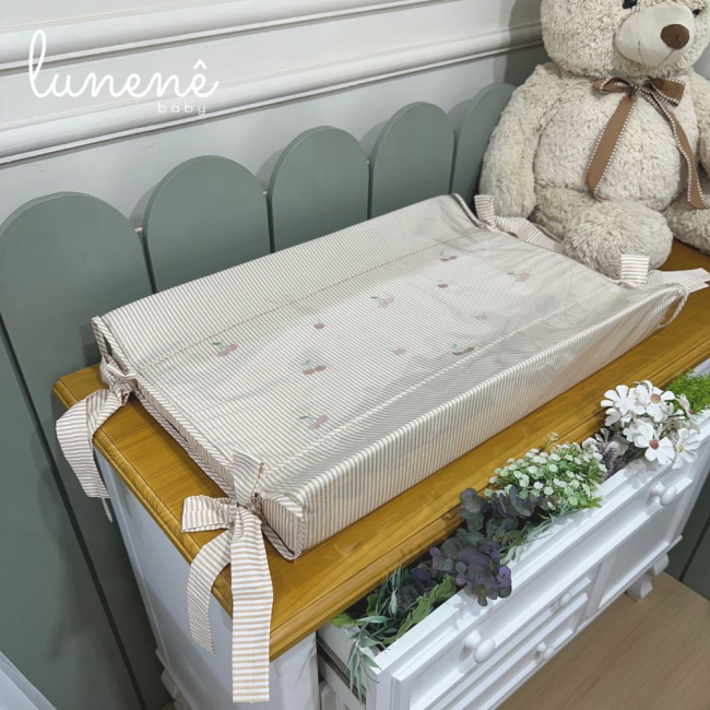 Trocador Personalizado Anatômico Cerejinha Caqui 200 Fios 4575