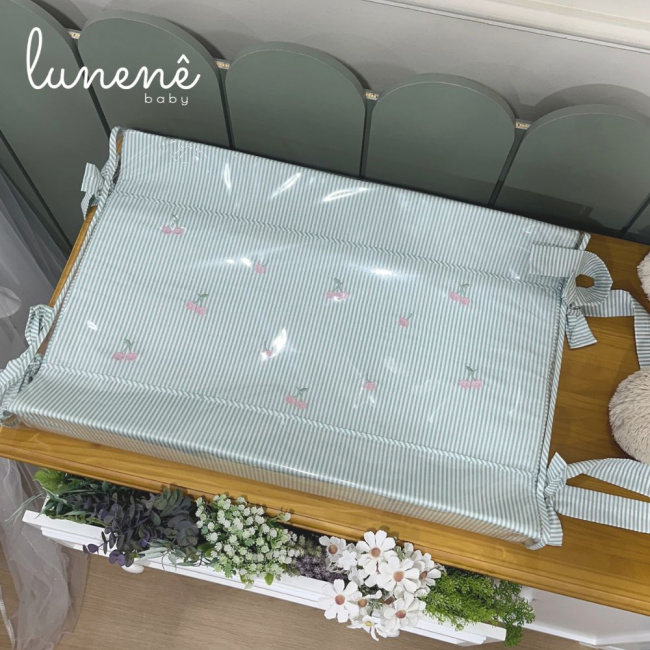 Trocador Personalizado Anatômico Cerejinha Verde 200 Fios 4574