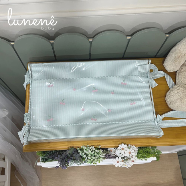 Trocador Personalizado Anatômico Cerejinha Verde 200 Fios 4574