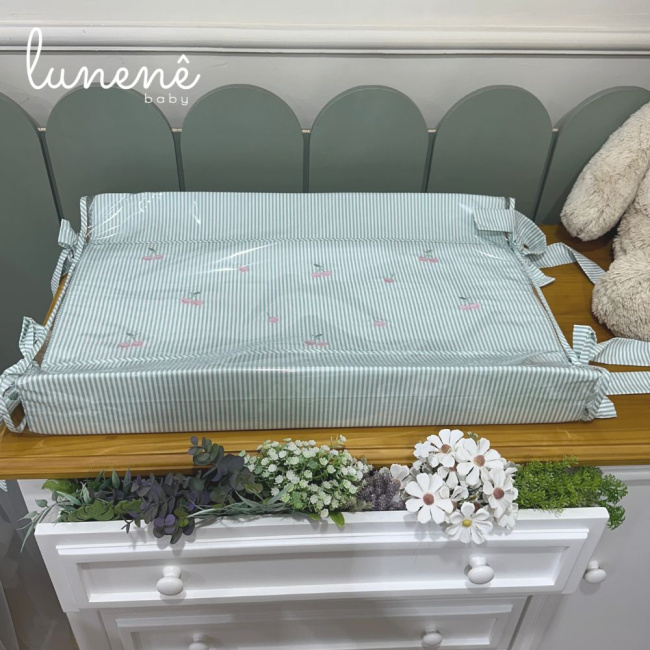 Trocador Personalizado Anatômico Cerejinha Verde 200 Fios 4574