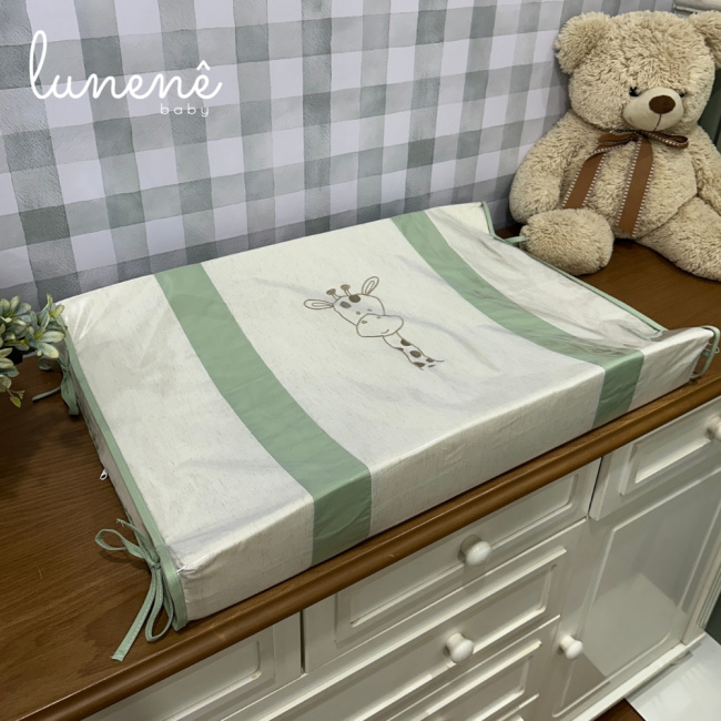 Trocador Personalizado Anatômico Luxo 200 Fios Bichinhos Bernardo Baby