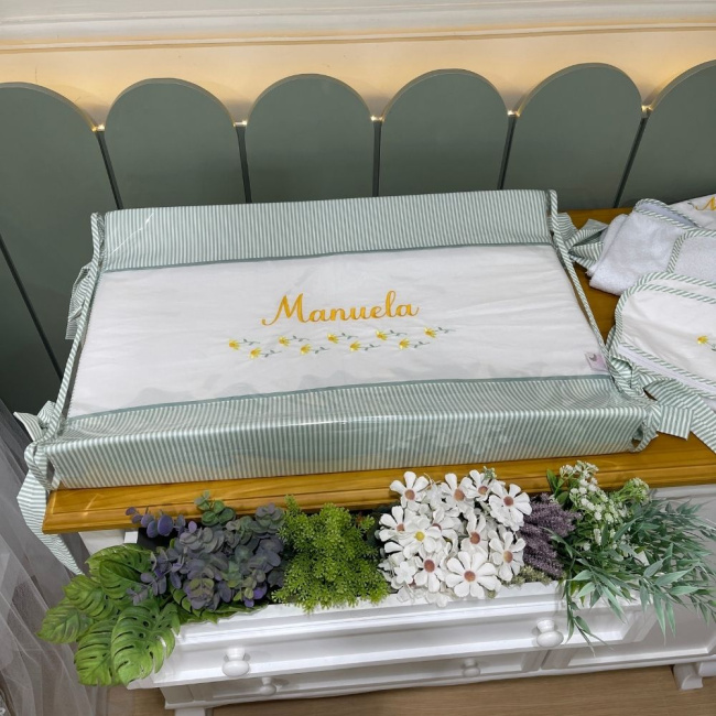 Trocador Personalizado Anatômico Margaridas 200 Fios 4512