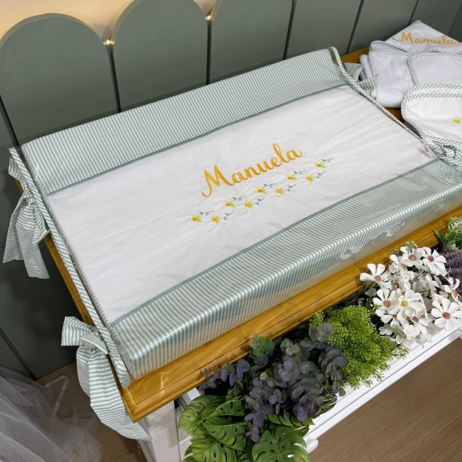 Trocador Personalizado Anatômico Margaridas 200 Fios 4512