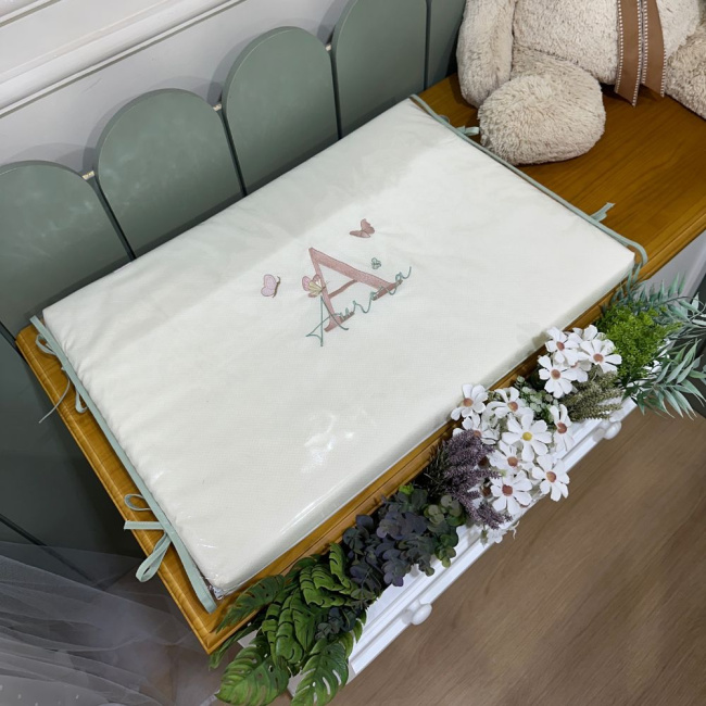 Trocador Personalizado Luxo Borboleta Baby 140 Fios Terracota