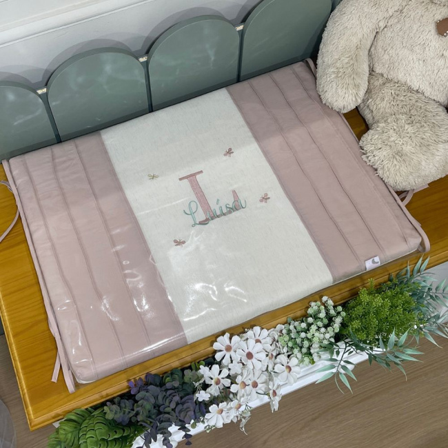 Trocador Personalizado Luxo Ramo de Flores Terracota Personale 200 Fios 9027