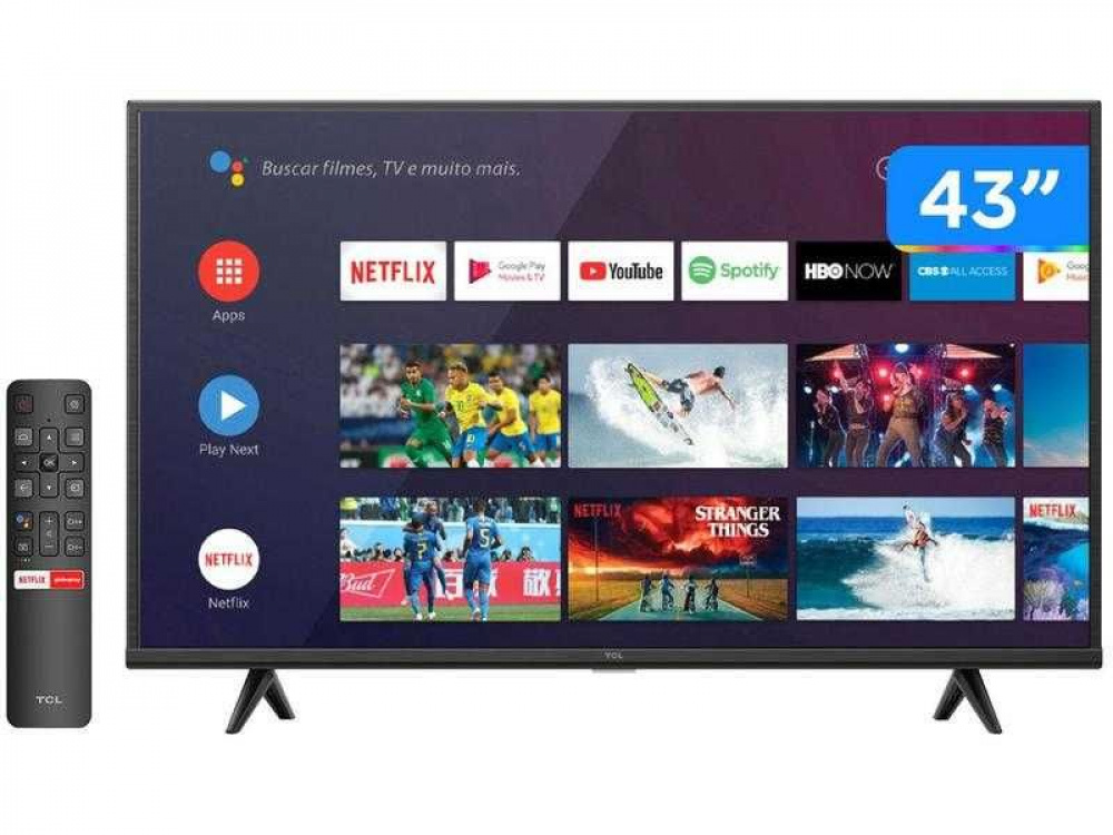 Smart TV 40” Full HD D-LED Britânia Android - BTV40E3AAGSSGB Wi-Fi