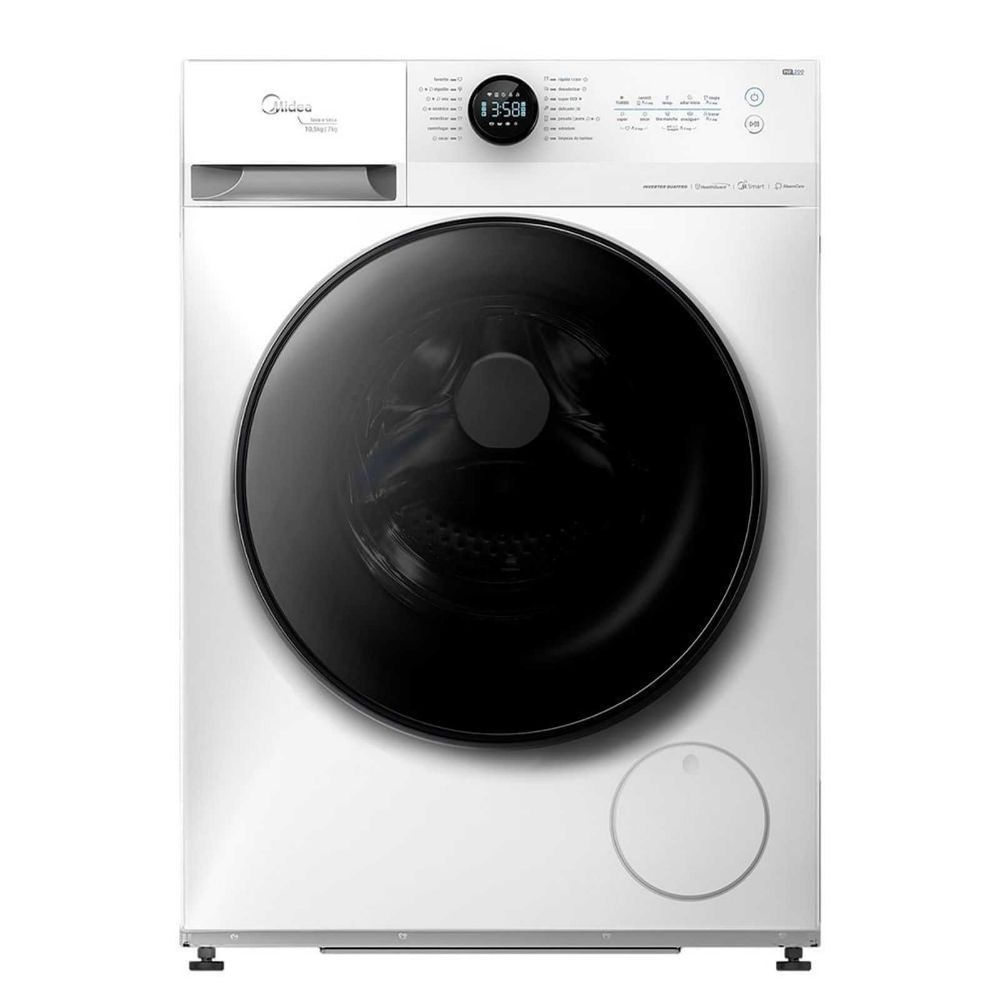 Lava e Seca Midea Health Guard Conectada 10,5KG Branca MF200D105WB/WK