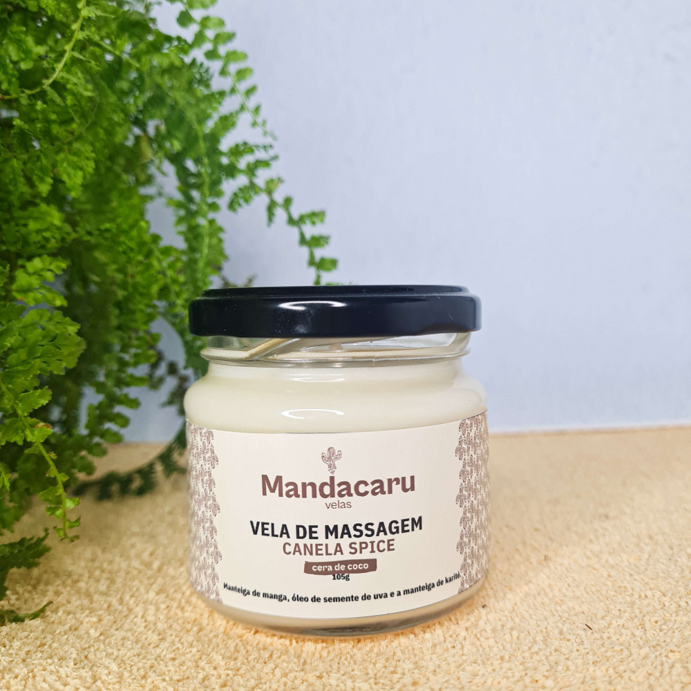 Vela Para Massagem | Canela Spice | 105g - Mandacaru Velas