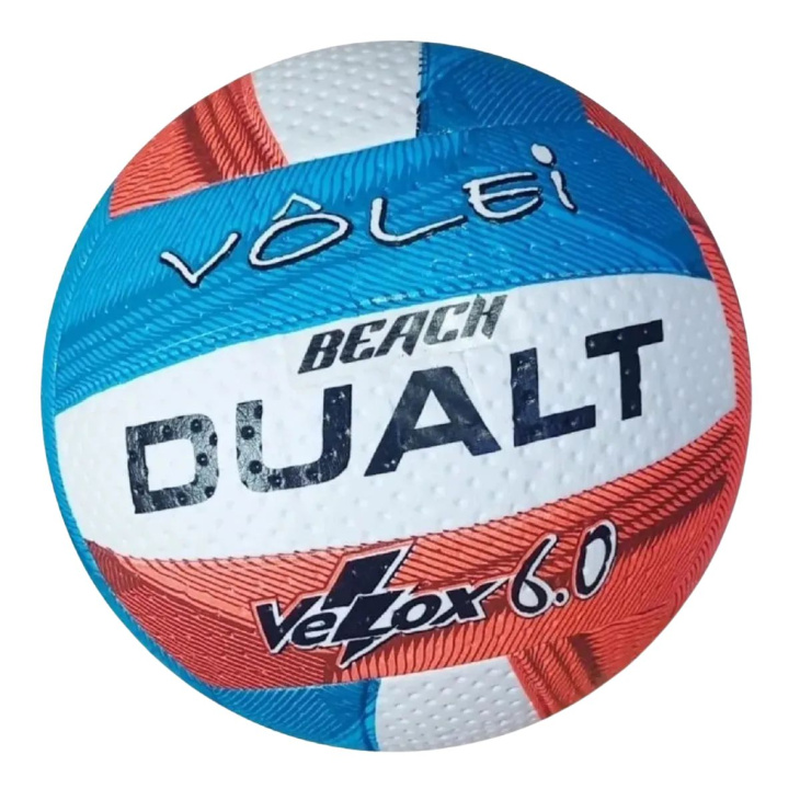 Bola Beach Volei Dualt 6.0 Velox Techfusion Vermelho-Azul