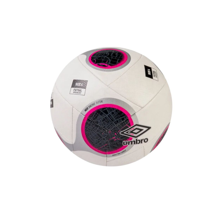 Bola Umbro Futsal  Neo Swerve Branco-Preto-Pink