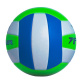 Bola Volei Poker Oficial Training VLT140 Verde-Azul