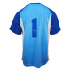 Camisa Goleiro Placar Manga Curta Número 1 Camanducaia Azul