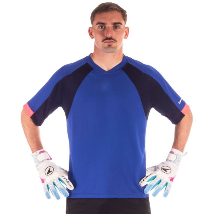 Camisa Goleiro Poker Manga Curta Guardião Número 1 Azul
