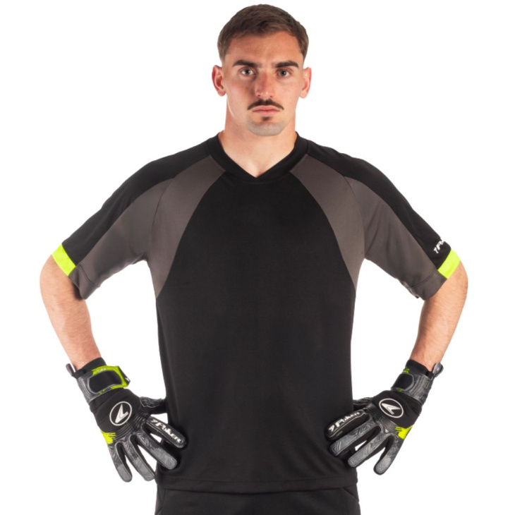 Camisa Goleiro Poker Manga Curta Guardião Número 12 Preta