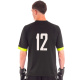 Camisa Goleiro Poker Manga Curta Guardião Número 12 Preta