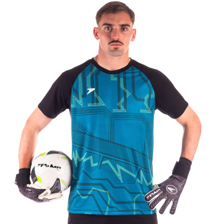 Camisa Goleiro Poker Manga Curta Sublimada Flash Número 12 Verde