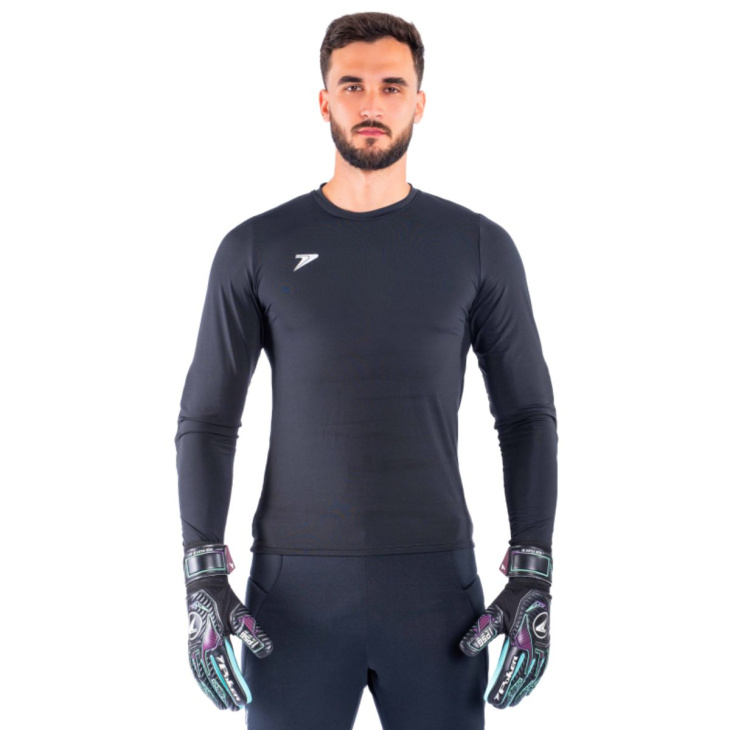 Camisa Goleiro Poker Térmica Skin Com Espuma Block Preta