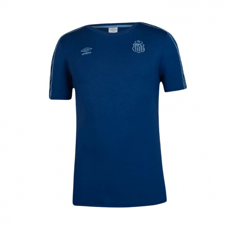 Camisa Oficial Umbro Santos Concentração 2024 Marinho