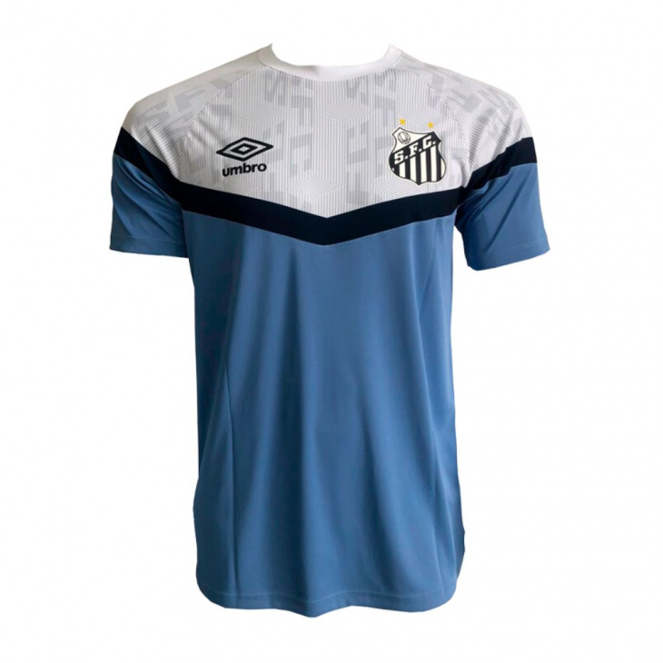 Camisa Umbro Santos Treino 2023 Azul-Branco 327